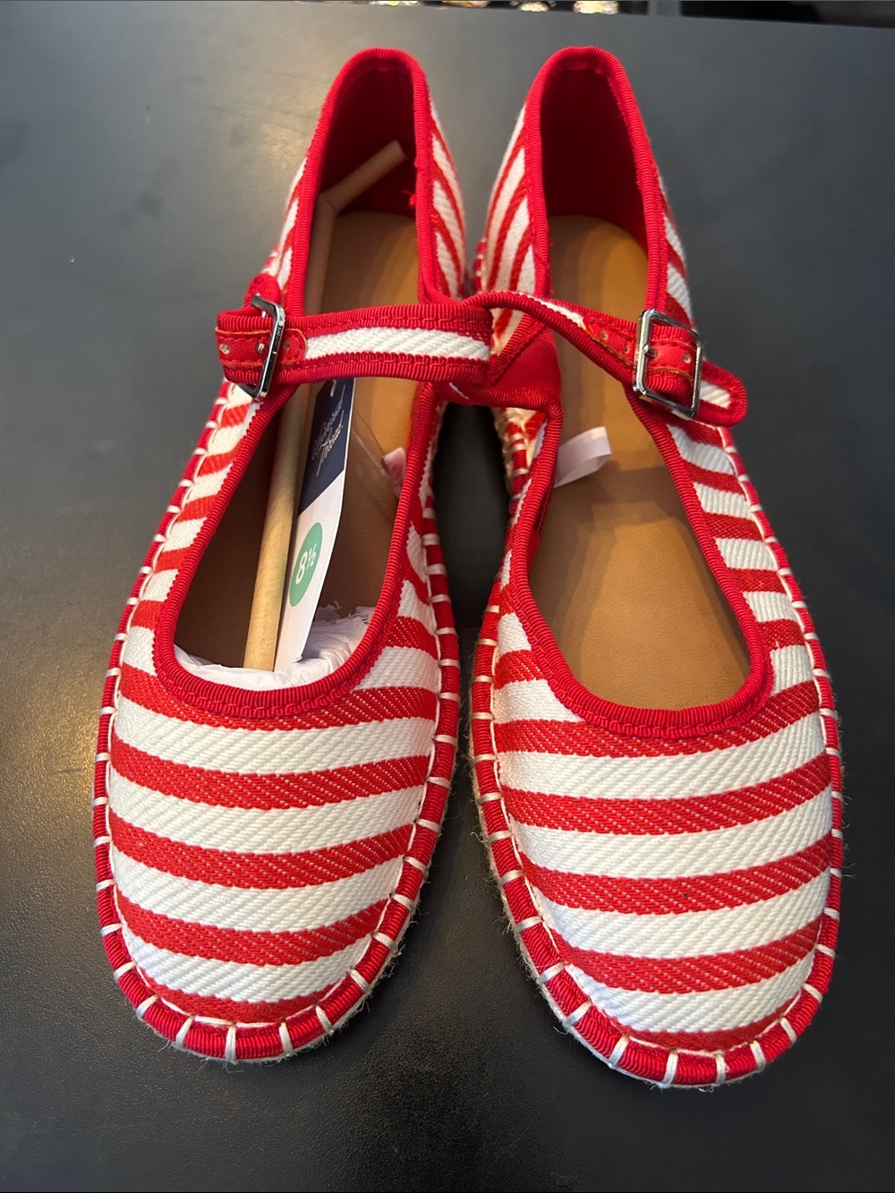 Target Red and White Striped Mary Jane Shoes